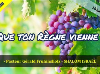Gérald Fruhinsholz – Que ton règne vienne